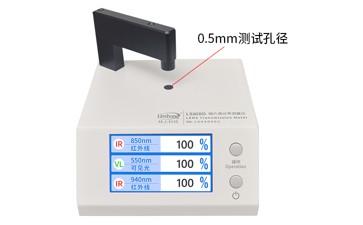 LS108D手機(jī)鏡片測試儀孔徑展示